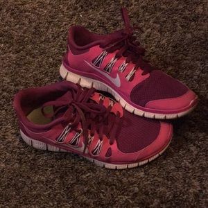 Pink Nike free runs!